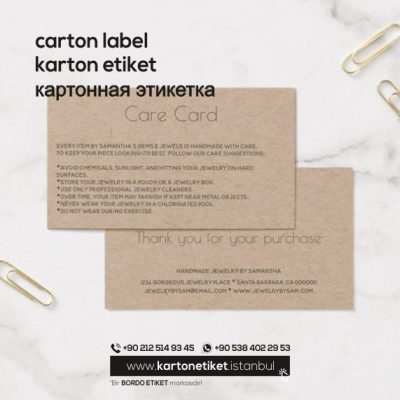 Karton Etiket 11